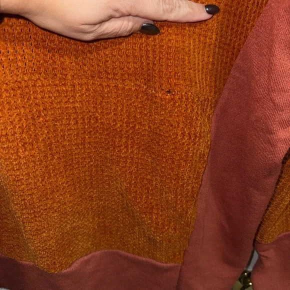 BiBi Terracotta Knit Sweater with Pockets - Picture 3 of 5